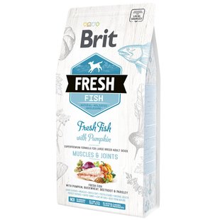 Сухий корм для дорослих собак великих порід Brit Fresh Fish with Pumpkin Adult Muscles & Joints 2,5 кг (риба) - masterzoo.ua