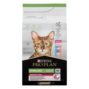 Сухий корм для стерилізованих котів ProPlan Sterilised 1,5 кг (тріска та форель) - masterzoo.ua