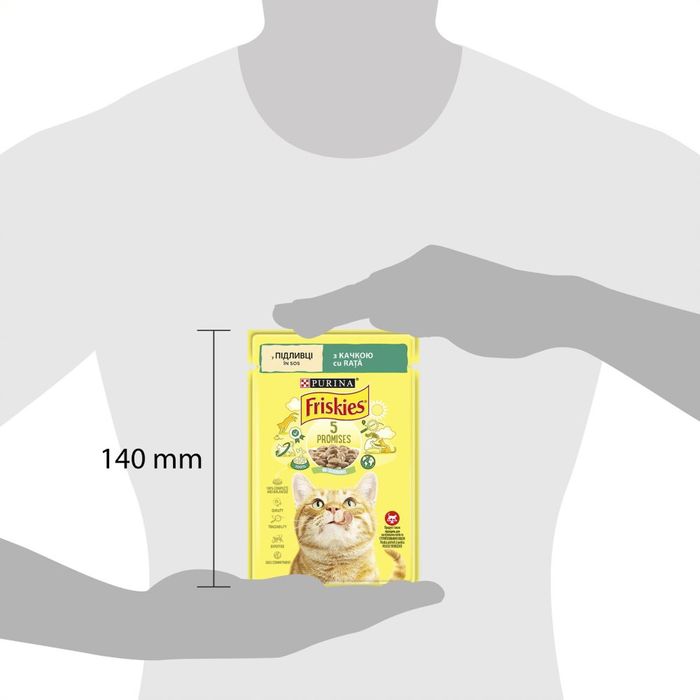 Вологий корм пауч для котів Friskies pouch, 85г (качка) - masterzoo.ua