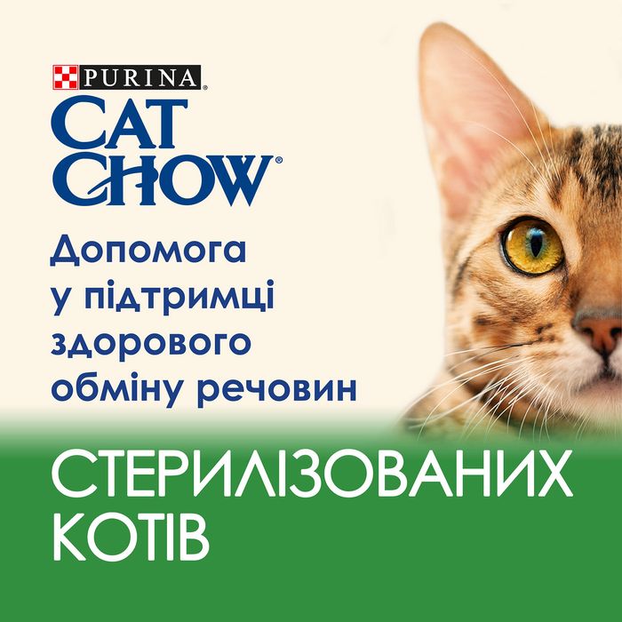 Вологий корм для стерилізованих котів Cat Chow Adult 85 г (ягня та квасоля) - masterzoo.ua