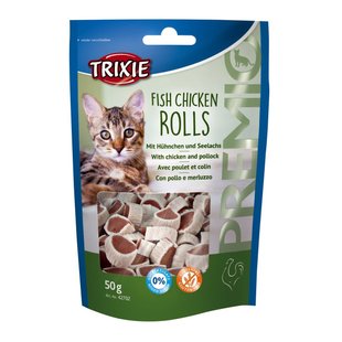 Ласощі для котів Trixie PREMIO Rolls 50 г (курка та риба) - masterzoo.ua