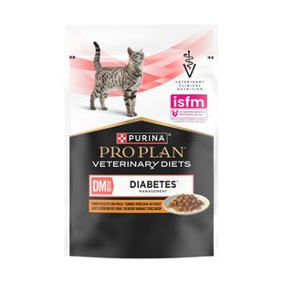 Вологий корм для котів Pro Plan Veterinary Diets Diabetes Managment pouch 85 г - курка - masterzoo.ua