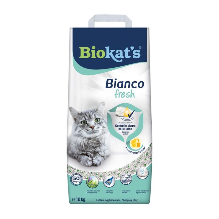 Наповнювач для котячого туалету Biokat's Bianco Fresh 10 кг - бентонітовий - masterzoo.ua