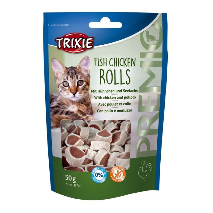 Ласощі для котів Trixie PREMIO Rolls 50 г (курка та риба) - masterzoo.ua