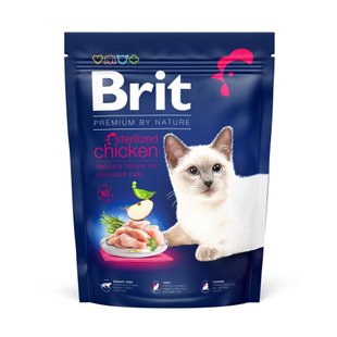 Сухий корм для котів Brit Premium by Nature Cat Sterilised 300 г - курка - masterzoo.ua