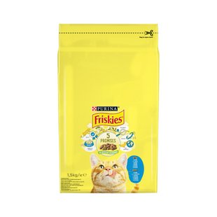 Сухий корм для котів Friskies 1,5 кг - лосось та овочі - masterzoo.ua