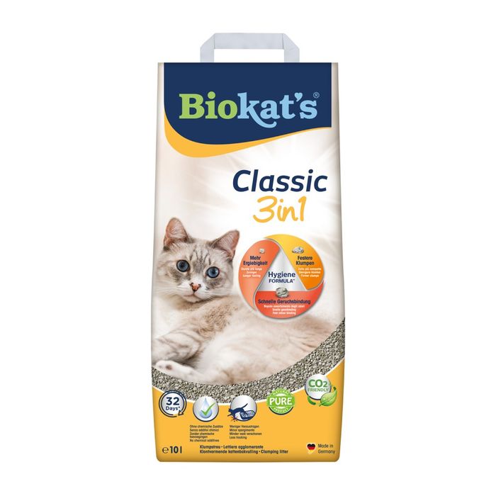 Наповнювач для котячого туалету Biokat's Classic 3in1 10 л - бентонітовий - masterzoo.ua