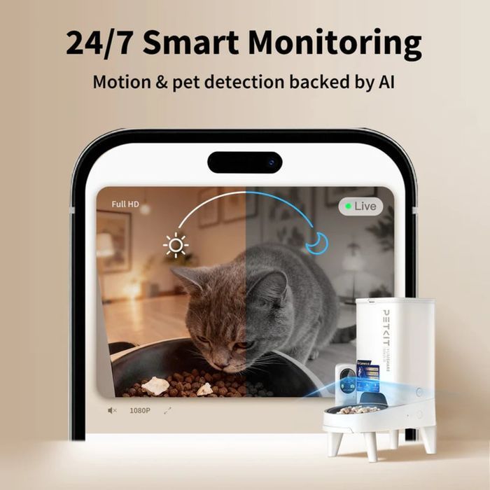 Смарт-годівниця для котів Petkit YumShare Solo 2 P572 3 л - білий - masterzoo.ua