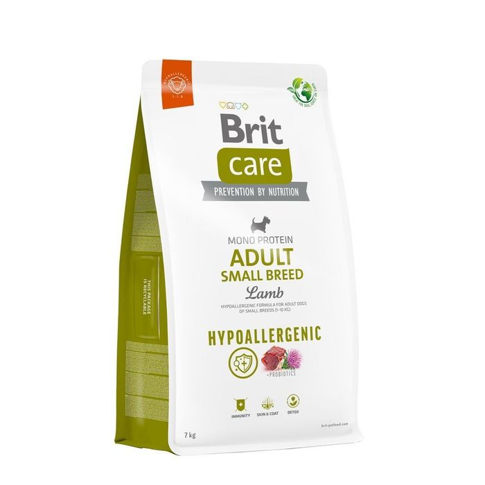 Сухий корм для собак Brit Care Dog Hypoallergenic Adult Small Breed 7 кг - ягня - masterzoo.ua