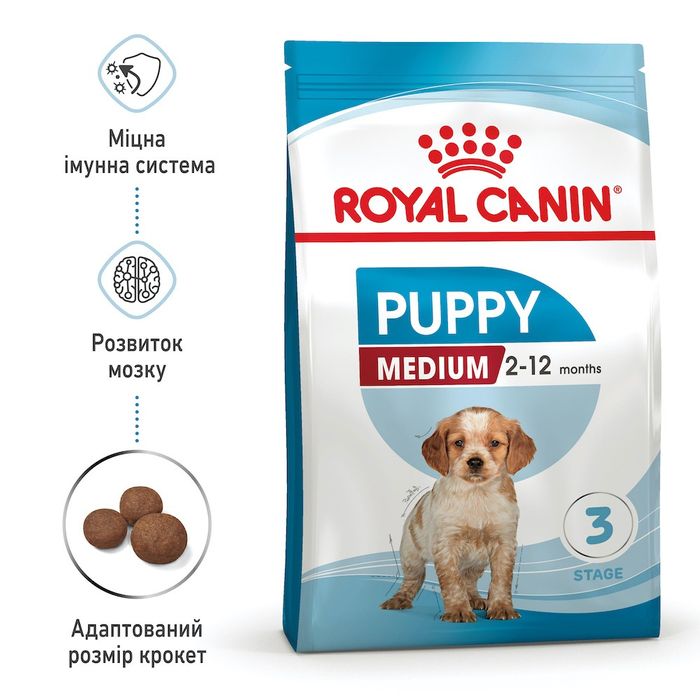 Сухий корм для цуценят Royal Canin Medium Puppy 1 кг - masterzoo.ua