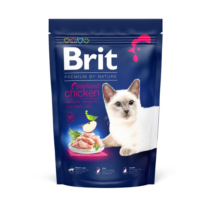 Сухий корм для котів Brit Premium by Nature Cat Sterilised 1,5 кг - курка - masterzoo.ua