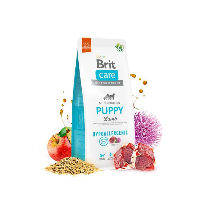 Сухий корм для цуценят всіх порід Brit Care Dog Hypoallergenic Puppy | (ягня) 1 кг - masterzoo.ua