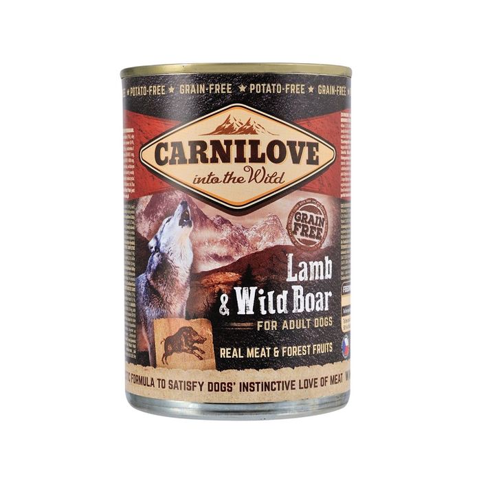 Вологий корм для собак Carnilove Lamb & Wild Boar 400 г (ягня та кабан) - masterzoo.ua