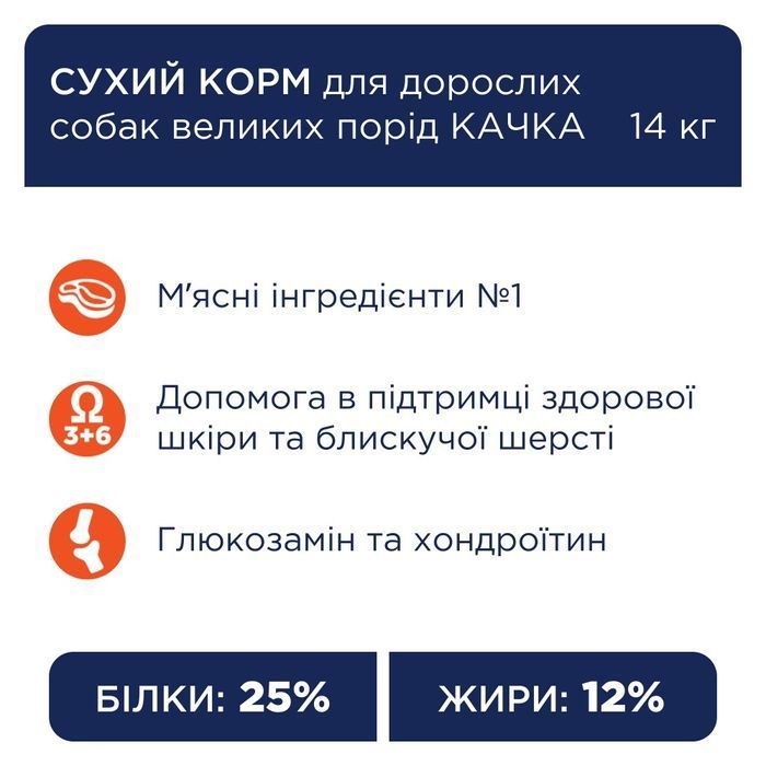 Сухий корм для собак Club 4 Paws Premium 14 кг - качка - masterzoo.ua