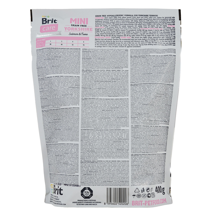 Brit Care Mini GF Yorkshire сухий корм для собак 400 г - лосось та тунець - masterzoo.ua