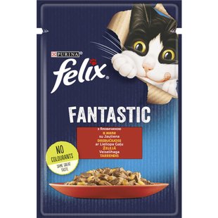 Вологий корм для котів Felix Fantastic 85 г - яловичина - masterzoo.ua