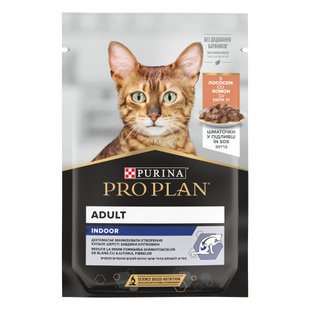 Вологий корм для котів Pro Plan Indoor Adult pouch 85 г - лосось - masterzoo.ua