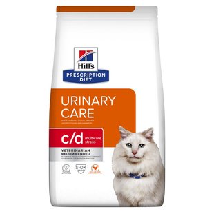 Сухий корм для котів Hill's Prescription Diet Urinary Care c/d Multicare Stress 3 кг - курка - masterzoo.ua