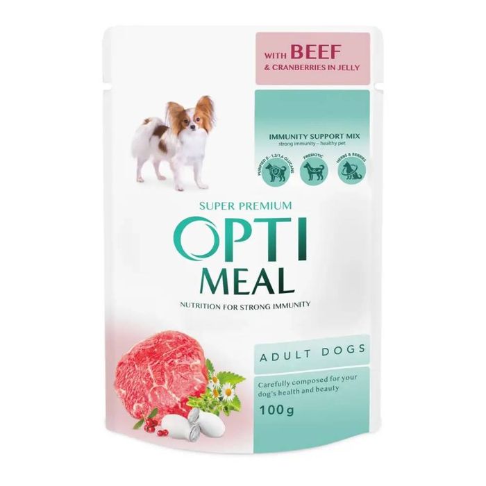 Вологий корм для собак Optimeal Complete Canned Pet Food Adult 3+1 pouch 400 г - асорті - masterzoo.ua