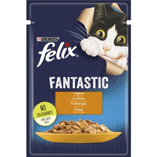 Вологий корм для котів Felix Fantastic 85 г - курка - masterzoo.ua