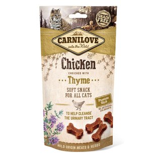 Ласощі для котів Carnilove Chicken with Thyme 50 г (для підтримки сечовивідної системи) - masterzoo.ua