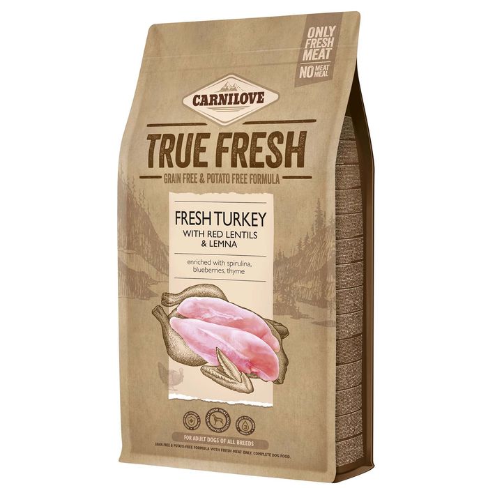 Сухий корм для дорослих собак усіх порід Carnilove True Fresh TURKEY for Adult dogs 1,4 кг (індичка) - masterzoo.ua