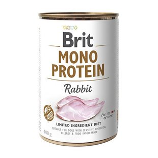 Вологий корм для собак Brit Mono Protein Rabbit 400 г (кролик) - masterzoo.ua