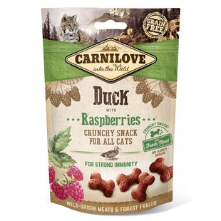 Ласощі для котів Carnilove Duck with Raspberries 50 г (для імунітету) - masterzoo.ua