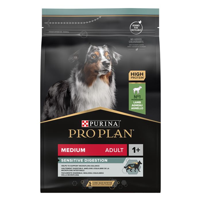 Сухий корм для собак ProPlan Medium Sensitive 3 кг - ягня - masterzoo.ua