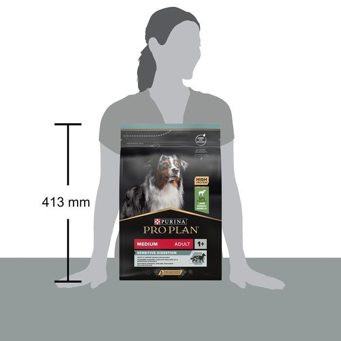 Pro Plan Medium Adult Sensitive Digestion сухий корм для собак 3 кг - ягня - masterzoo.ua