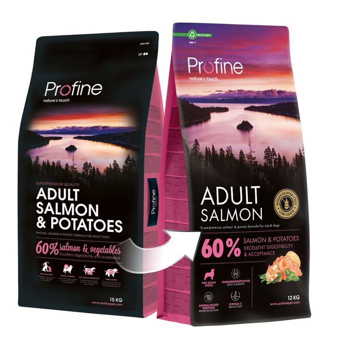 Profine Adult сухий корм для собак 12 кг - лосось та картопля - masterzoo.ua