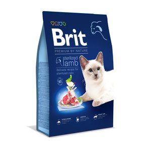 Сухий корм для котів Brit Premium by Nature Cat Sterilized 8 кг - ягня - masterzoo.ua