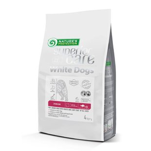 Сухий корм для цуценят Nature's Protection Superior Care White Dogs Junior All Sizes 4 кг - біла риба - masterzoo.ua