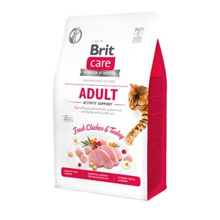 Сухий корм для котів Brit Care Cat GF Adult Activity Support 400 г - курка і індичка - masterzoo.ua