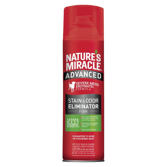 Знищувач-піна Nature's Miracle «Advanced Stain and Odor Eliminator» для видалення плям і запахів від собак з посиленою формулою 518 мл - masterzoo.ua