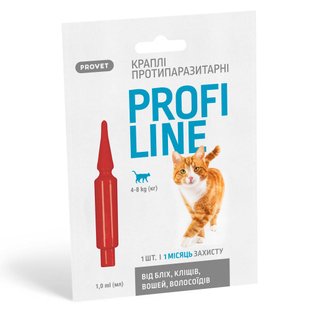 Краплі на холку PROVET Profiline від 4 до 8 кг, 1 піпетка - masterzoo.ua