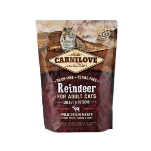 Сухий корм для активних котів Carnilove Cat Raindeer - Energy & Outdoor 400 г - оленина та кабан - masterzoo.ua