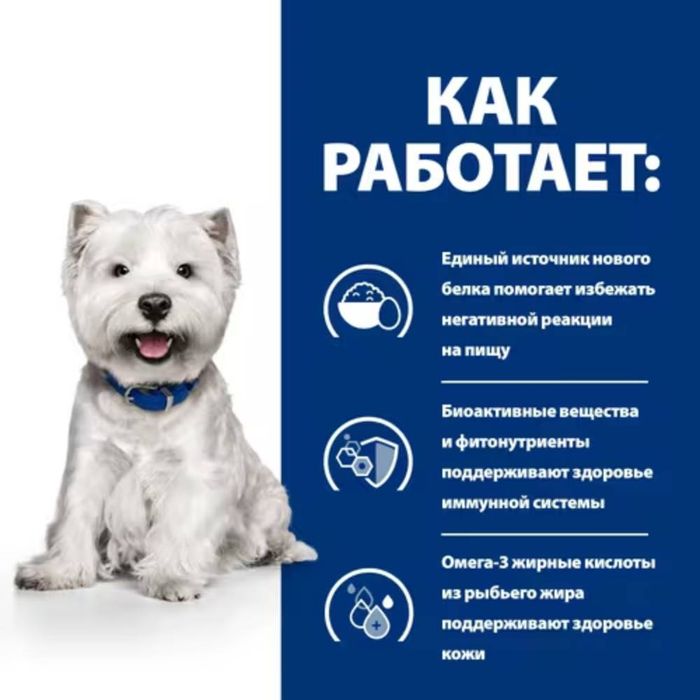 Сухий корм для собак Hill’s Prescription Diet Derm Complete Mini 1 кг - яйце та рис - masterzoo.ua