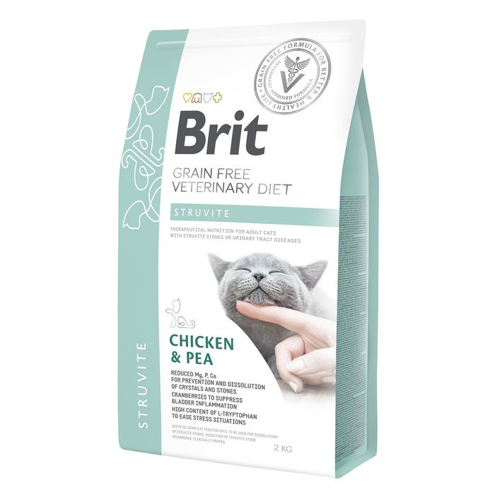 Сухий корм для котів Brit GF Veterinary Diet Struvite 2 кг - курка та горох - masterzoo.ua