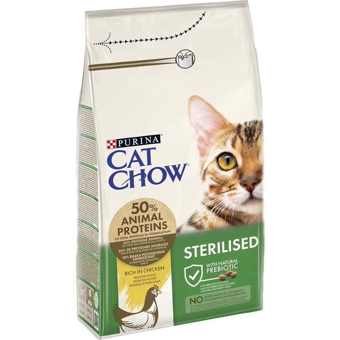 Сухий корм для котів Cat Chow Sterilized 1,5 кг - курка - masterzoo.ua