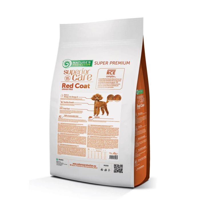 Сухий корм для цуценят Nature's Protection Superior Care Red Coat Grain Free Junior Small Breeds 1,5 кг - лосось та криль - masterzoo.ua