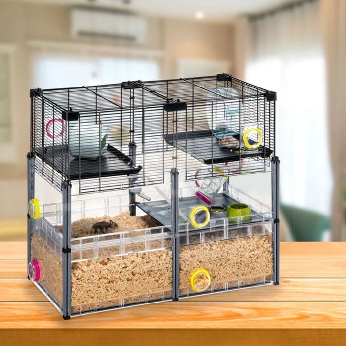 Клітка для гризунів Ferplast Multipla Hamster Crystal 72,5 x 37,5 x 62 см - masterzoo.ua