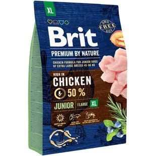 Brit Premium Dog Junior XL сухий корм для цуценят 3 кг - курка - masterzoo.ua