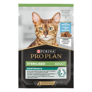 Паштет для котів ProPlan Sterilised Nutrisavour pouch 75 г - тріска - masterzoo.ua