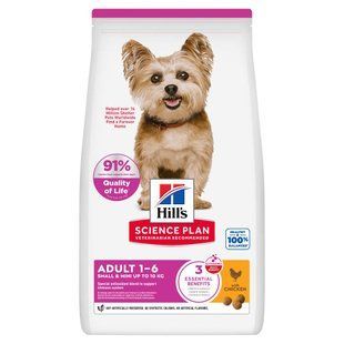 Cухий корм для собак Hill&rsquo;s Science Plan Small&Mini Adult 1+0,5 кг - курка - masterzoo.ua