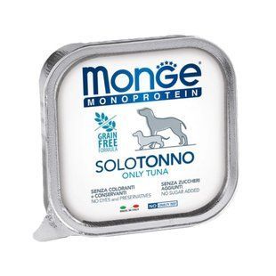 Вологий корм для собак Monge Monoprotein Solo 150 г - тунець - masterzoo.ua