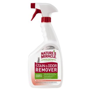 Спрей-знищувач Nature's Miracle «Stain & Odor Remover. Melon Burst Scent» для видалення плям і запахів від котів, з ароматом дині 946 мл - masterzoo.ua