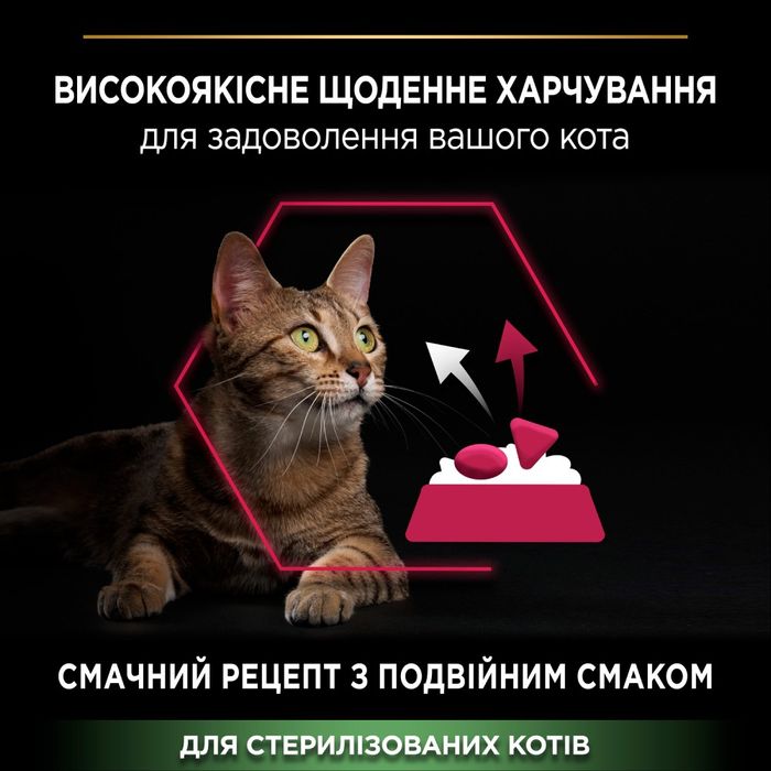 Сухий для котів Pro Plan Sterilised Adult 1+ Savoury Duo 10 кг - качка та печінка - masterzoo.ua