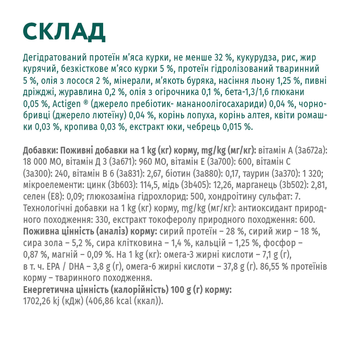 Сухий корм для дорослих собак великих порід Optimeal 1,5 кг (курка) - masterzoo.ua