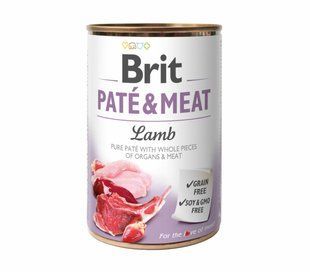 Brit Care Pate&Meat вологий корм для собак 400 г - ягня - masterzoo.ua
